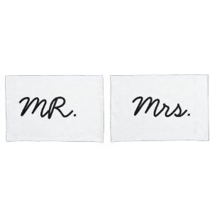 Mr. & Mrs. Pillow Cases Set