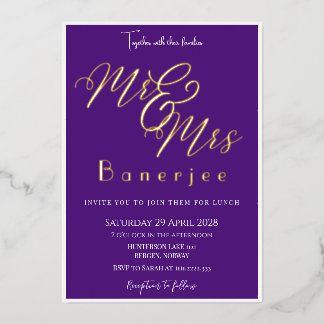 Mr & Mrs Royal Purple + Border