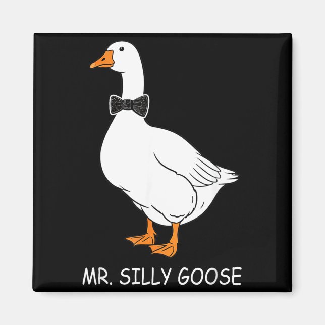 Mr Mrs Silly Goose Couple Matching Wedding Funny Magnet (Front)