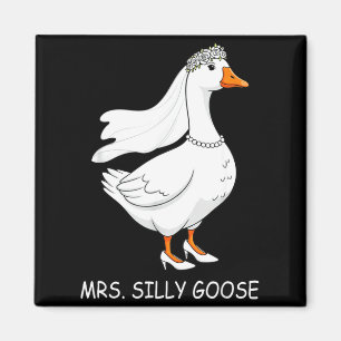 Mr Mrs Silly Goose Couple Matching Wedding Funny Magnet