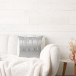 Mr. & Mrs. Silver Glitter Wedding Keepsake Elegant Cushion<br><div class="desc">Beautiful silver satin-look glitter "Mr. & Mrs."I love you" pillow.  How pretty this would be on a bed or chase lounge in a bedroom.  One side is for the new Mr. and Mrs.  The other side has “I Love You” typography.</div>