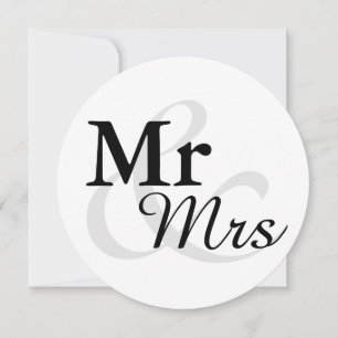 Mr&Mrs Simple Elegant Typography Wedding