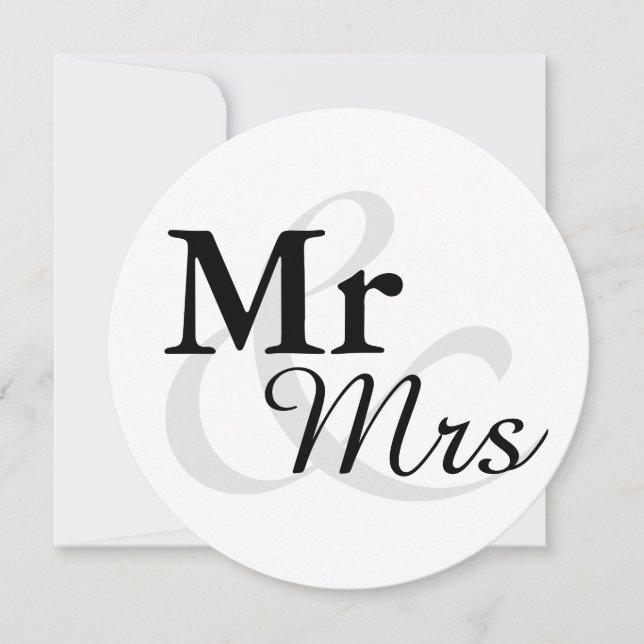 Mr&Mrs Simple Elegant Typography Wedding (Front)