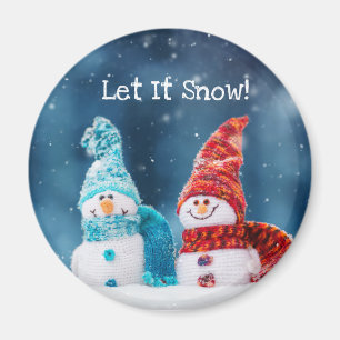 Mr. & Mrs. Snowman Custom magnet