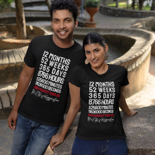 Mr & Mrs Time 1st Wedding Anniversary  T-Shirt