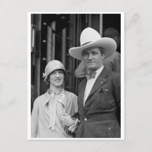 Mr. & Mrs. Tom Mix Postcard