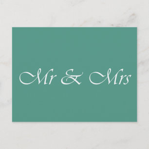 Mr & Mrs Typography Postcard