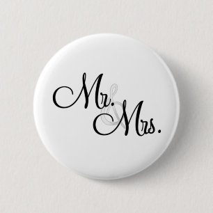 Mr. & Mrs. Unique Items 6 Cm Round Badge
