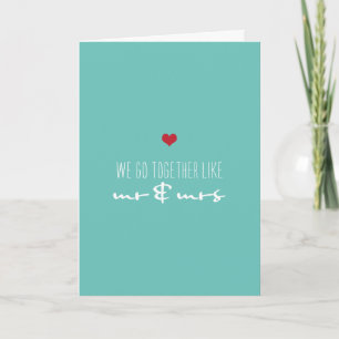 Mr & Mrs Valentine’s Day Wedding Anniversary Love Holiday Card