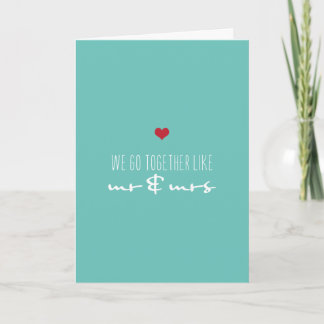 Mr & Mrs Valentine’s Day Wedding Anniversary Love Holiday Card