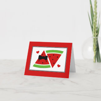 Mr & Mrs Watermelon Custom Thank You Note Cards