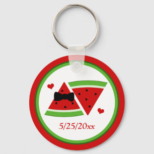Mr & Mrs Watermelon Personalised Basic Keychain