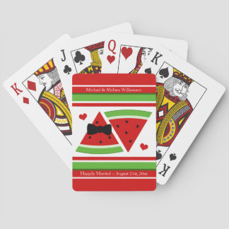 Mr & Mrs Watermelon Personalised Playing Cards