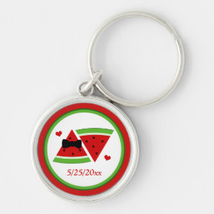 Mr & Mrs Watermelon Personalised Premium Keychain