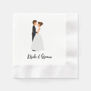 Mr & MRs Wedding Bride & Groom Couple Napkin
