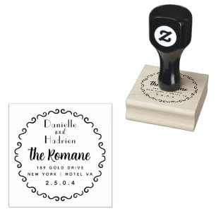  Mr & Mrs Wedding Couple  Rubber Stamp