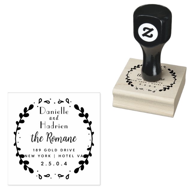  Mr & Mrs Wedding Couple  Rubber Stamp (Stamped)