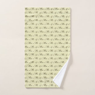 Mr & Mrs Wedding elegant bride and groom   Hand Towel