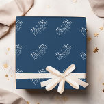 Mr & Mrs Wedding Favour Solid Colour Navy Blue Wrapping Paper<br><div class="desc">A bold colour with chic fonts make a statement piece for reception favours. Items are easier to customise when you replace all text and photos first. If your art still needs to be adjusted, click on the Customise This button. This will take you to a design area where you can...</div>
