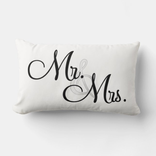 MR. & Mrs.Wedding Gift American MoJo Pillow (Front)