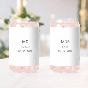 Mr Mrs Wedding Glasses Romantic Toast Set
