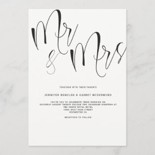 Mr. & Mrs. Wedding invitation