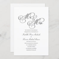 Mr. & Mrs. | Wedding Invitation