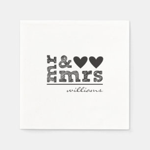 Mr & Mrs Wedding Napkins