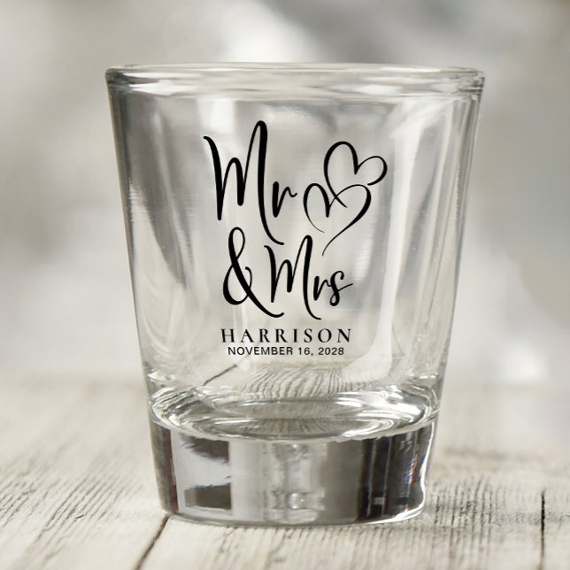 Mr Mrs Wedding Shot Glass (Creator Uploaded)