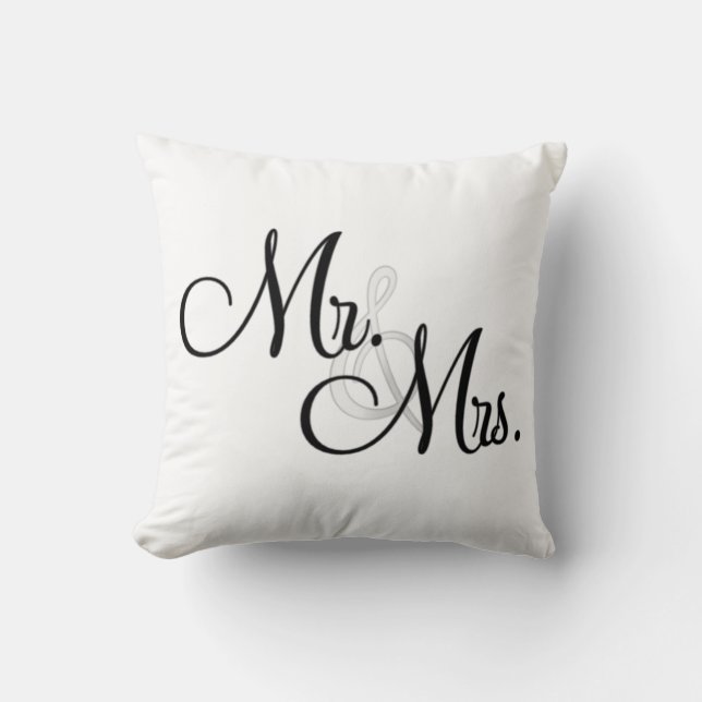 MR. & Mrs.Wedding Shower Gift MoJo Pillow (Front)