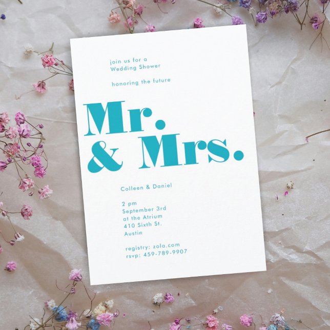 Mr. & Mrs. Wedding Shower Invitation (Creator Uploaded)