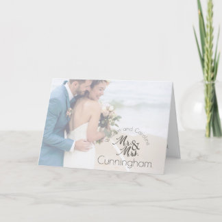 Mr. & Mrs. Wedding Thank You Card