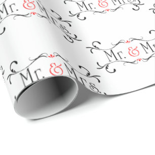 Mr & Mrs wedding Wrapping Paper