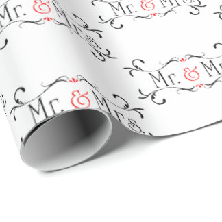 Mr & Mrs wedding Wrapping Paper