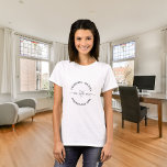 Mr mrs white black newlyweds names T-Shirt<br><div class="desc">Black text.  Mr mrs and a heart.
Personalise and add your names.</div>