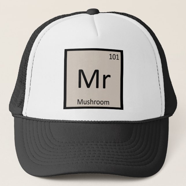 Mr - Mushroom Vegetable Chemistry Periodic Table Trucker Hat (Front)