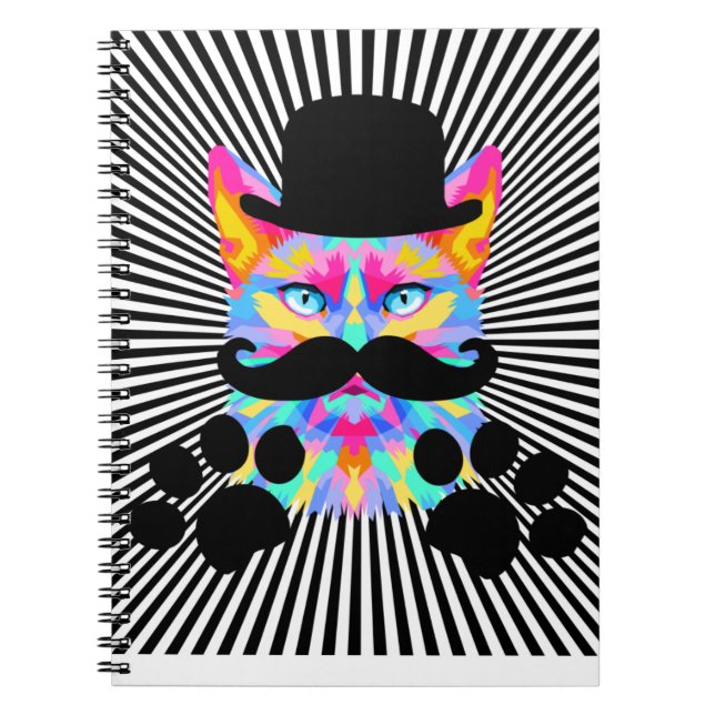 Mr mustach cat notebook (Front)