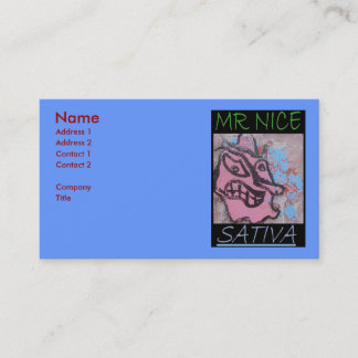 MR NICE SATIVA BUSINESS CARD
