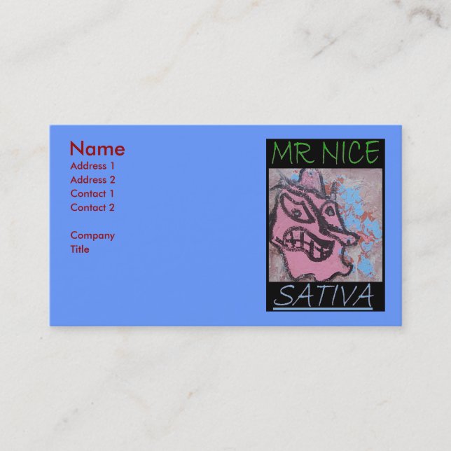 MR NICE SATIVA BUSINESS CARD (Front)