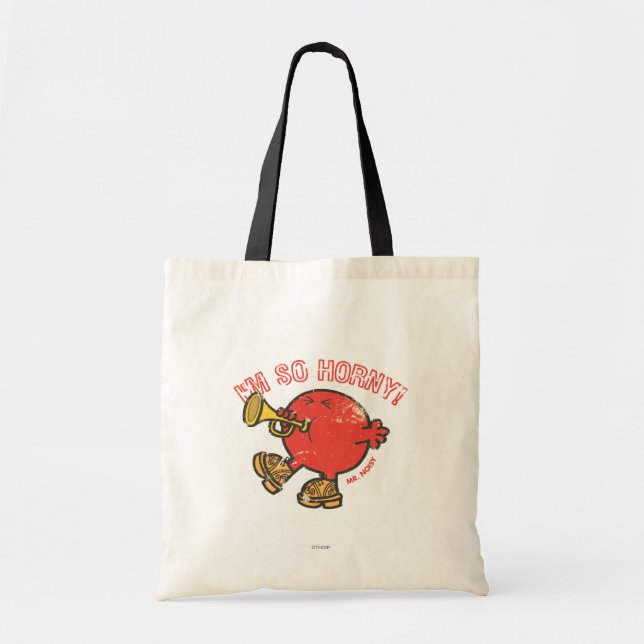 Mr. Noisy Tooting His Horn Tote Bag (Front)