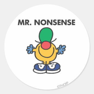 Mr. Nonsense   Funny Outfit Classic Round Sticker
