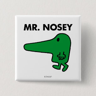Mr. Nosey   Leading By A Nose 15 Cm Square Badge
