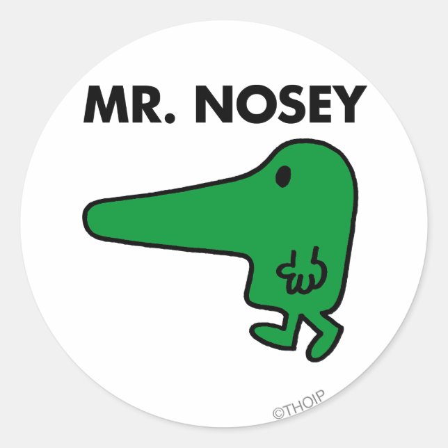 Mr. Nosey | Leading By A Nose Classic Round Sticker (Front)