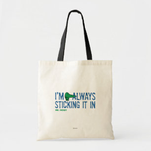Mr. Nosey Nosing Around   Blue Lettering Tote Bag