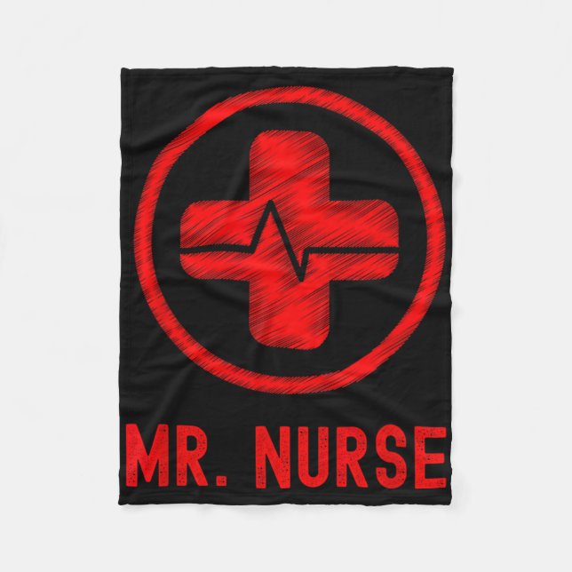 Mr. Nurse  Fleece Blanket (Front)