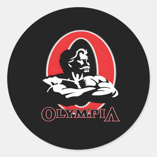 Mr Olympia Bodybuilding Fitness Gym Classic Round Sticker (Front)