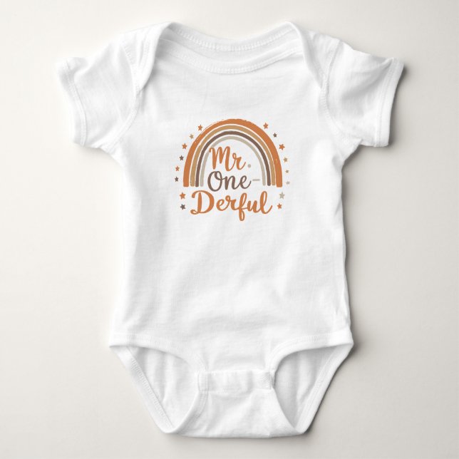 Mr. One-derful Baby Bodysuit (Front)