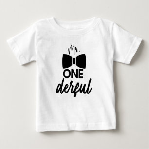 Mr. ONEderful 1st Birthday Baby T-Shirt