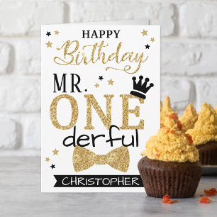 Mr. ONEderful 1st Birthday Card