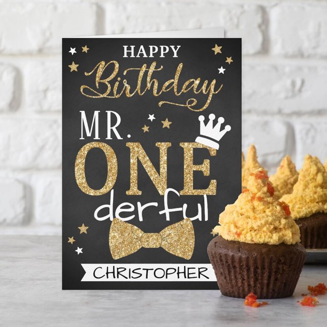 Mr. ONEderful 1st Birthday Card (Creator Uploaded)